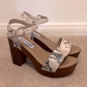 Steve Madden Faux Snakeskin Sandal